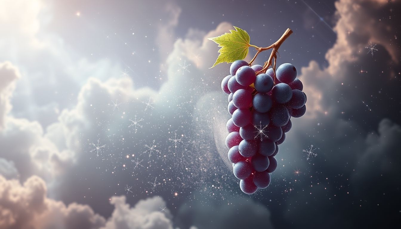 Les raisins symbolisent souvent l'abondance et la prospérité future.