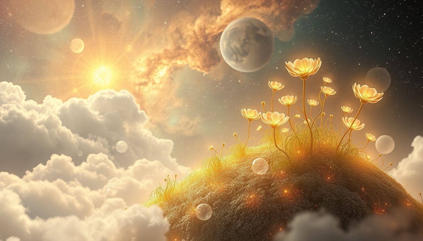 Un terrain fertile symbolise l'abondance et l'épanouissement créatif.