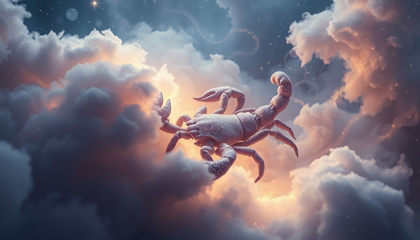 Un scorpion caché symbolise des dangers invisibles et intuitifs imminents.