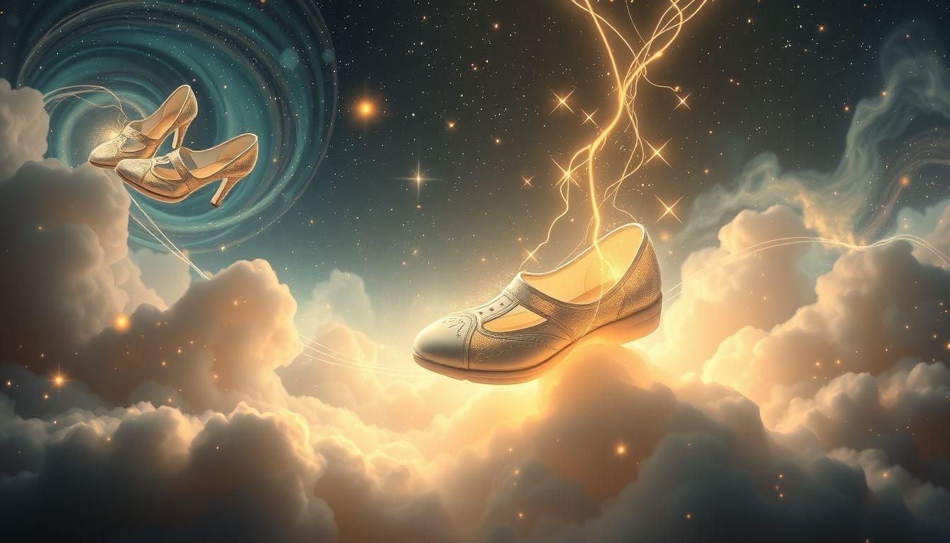 Les chaussures neuves symbolisent souvent un nouveau chemin plein d’espoir.