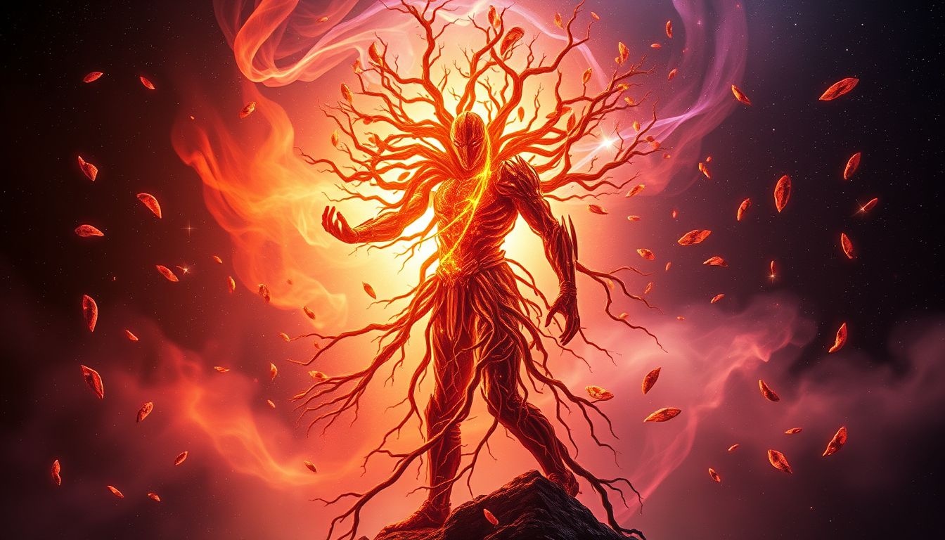 Le chevalier arbuste symbolise la protection de la colère intérieure.