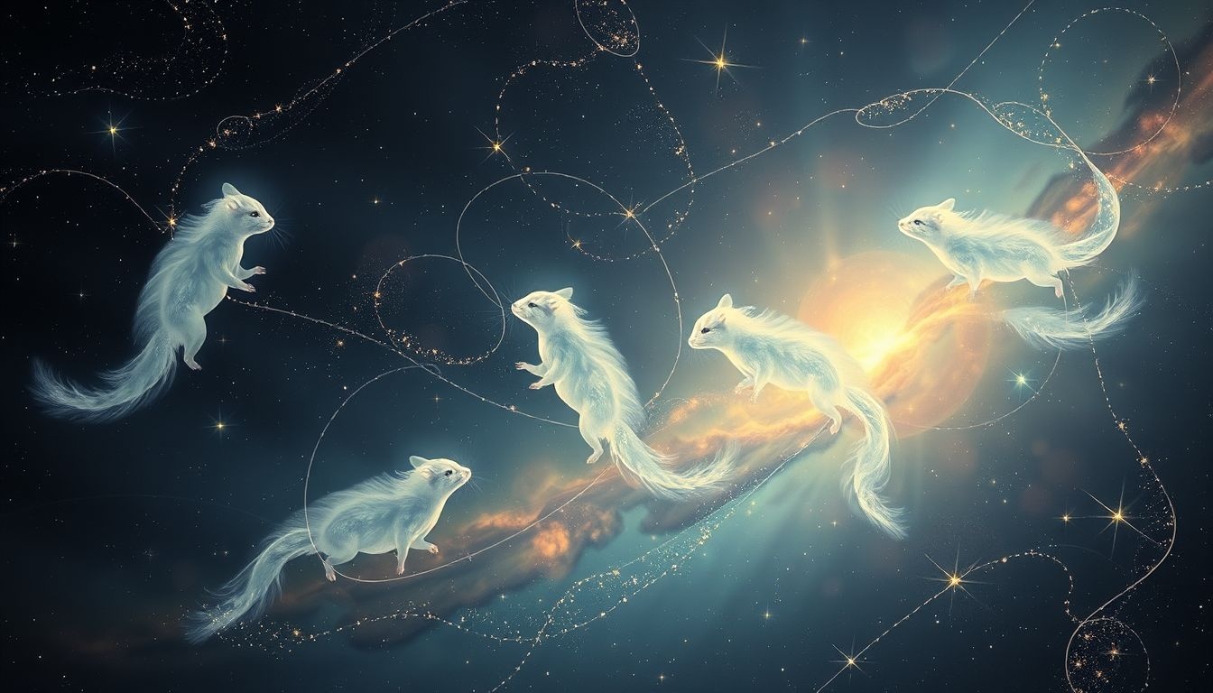 Les visons en rêve symbolisent souvent la transformation et le mystère.