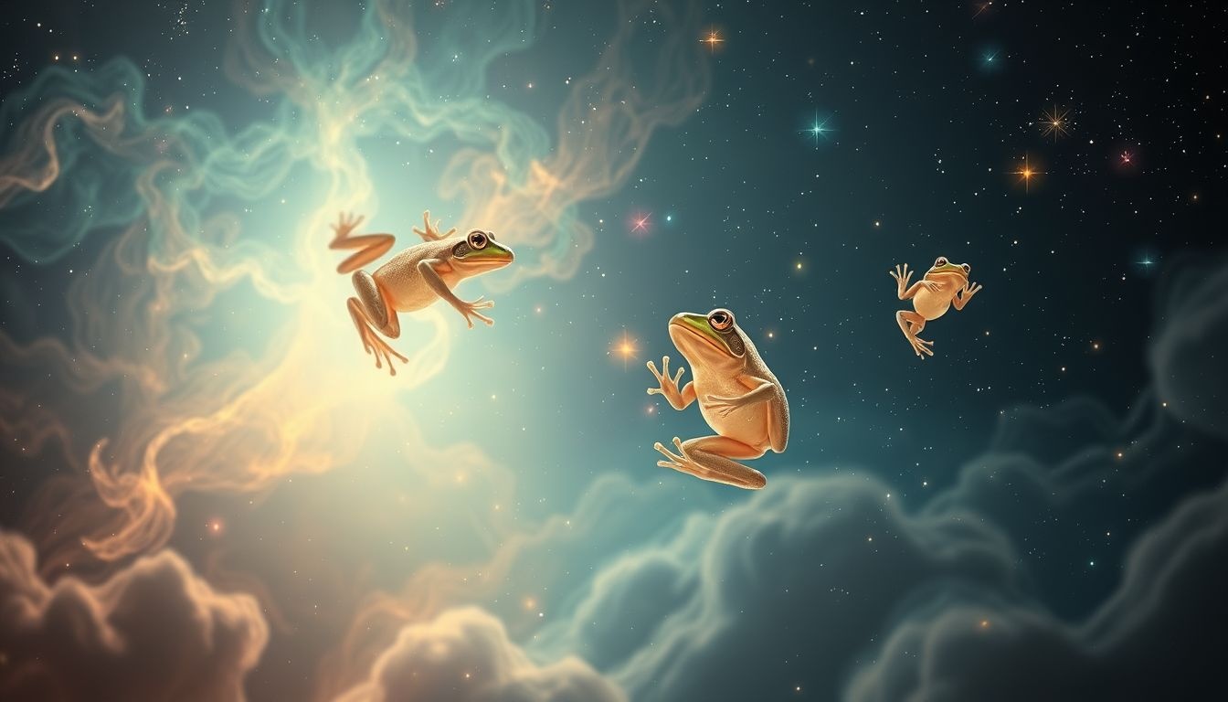 Les rêves de grenouilles arboricoles symbolisent transformation et intuition profonde.