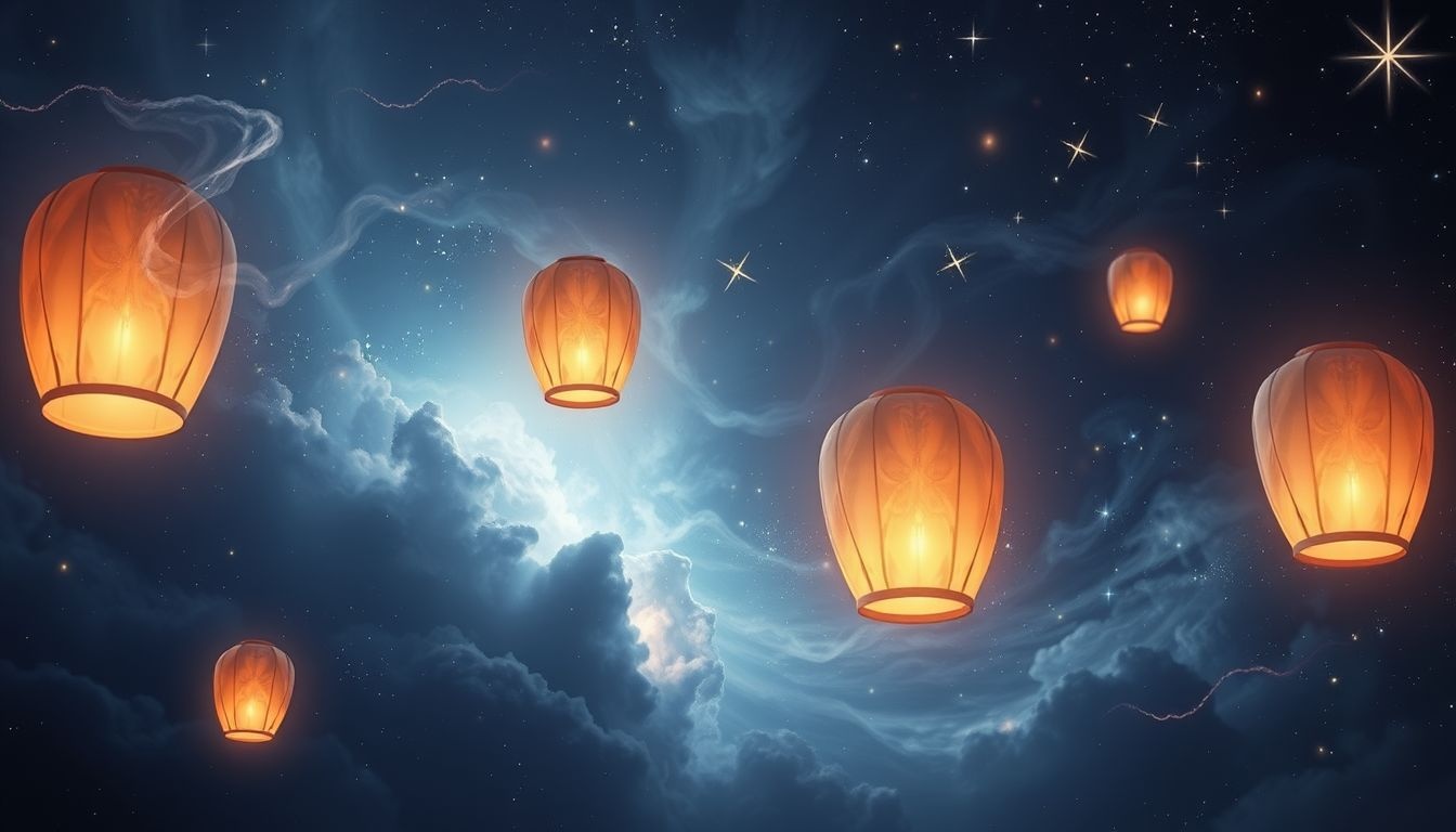 Les lampions symbolisent souvent espoir et illumination intérieure dans les rêves.