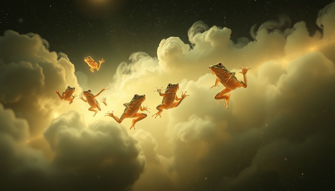 Dans les rêves, la grenouille arboricole symbolise transformation et intuition.