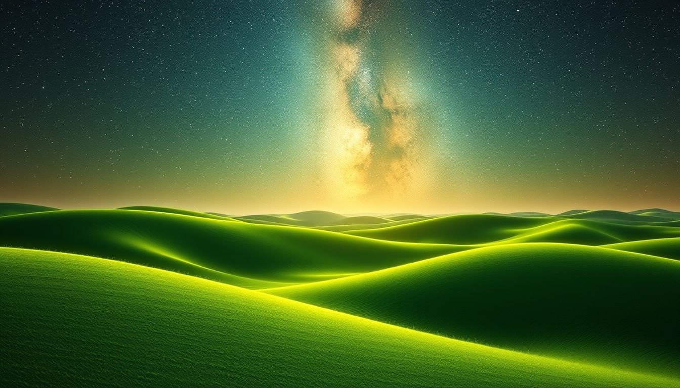Les dunes verdoyantes symbolisent souvent un renouveau fertile et prometteur.