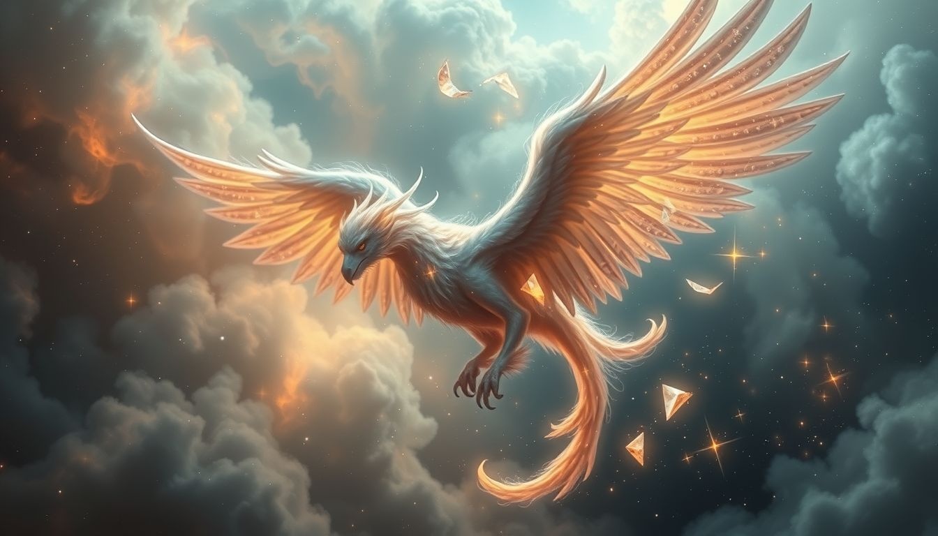 Un griffon blessé symbolise la perte de force et d'autorité.