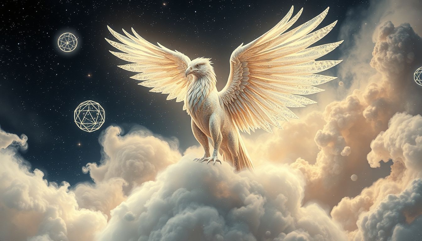 Le griffon silencieux symbolise sagesse, patience et profonde introspection intérieure.