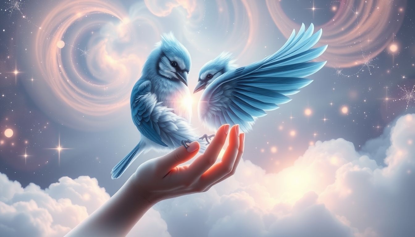 Le geai bleu symbolise le pardon et la compassion intérieure profonde.