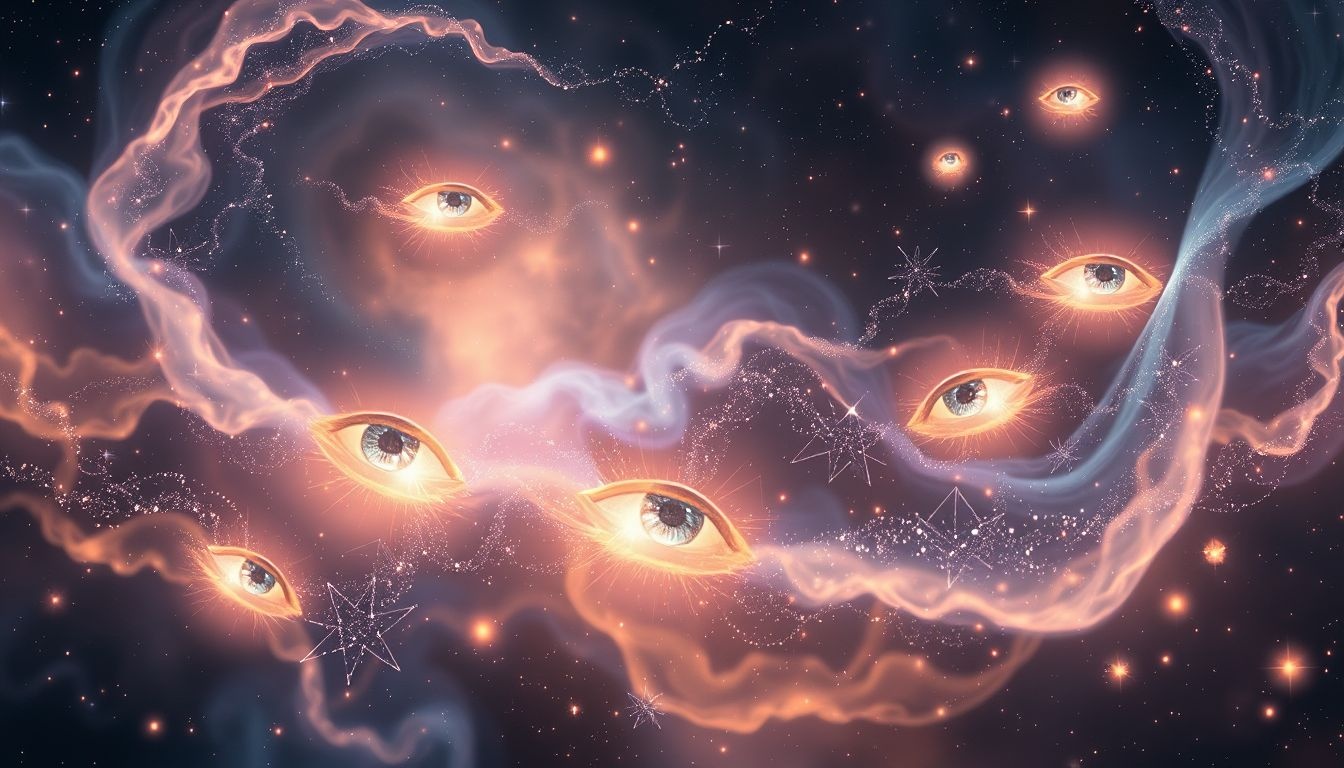 Un coup d'œil furtif symbolise souvent curiosité ou secret caché.