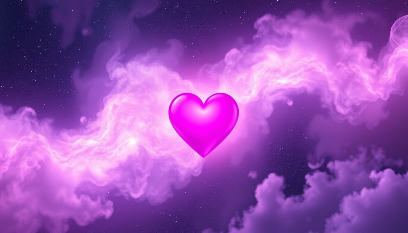 Rêver d’un cœur magenta symbolise une passion intense et équilibrée.