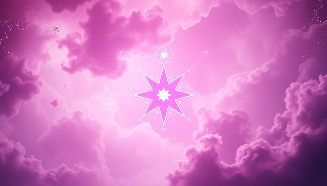 Rêver d'une étoile magenta symbolise un espoir spirituel intense.