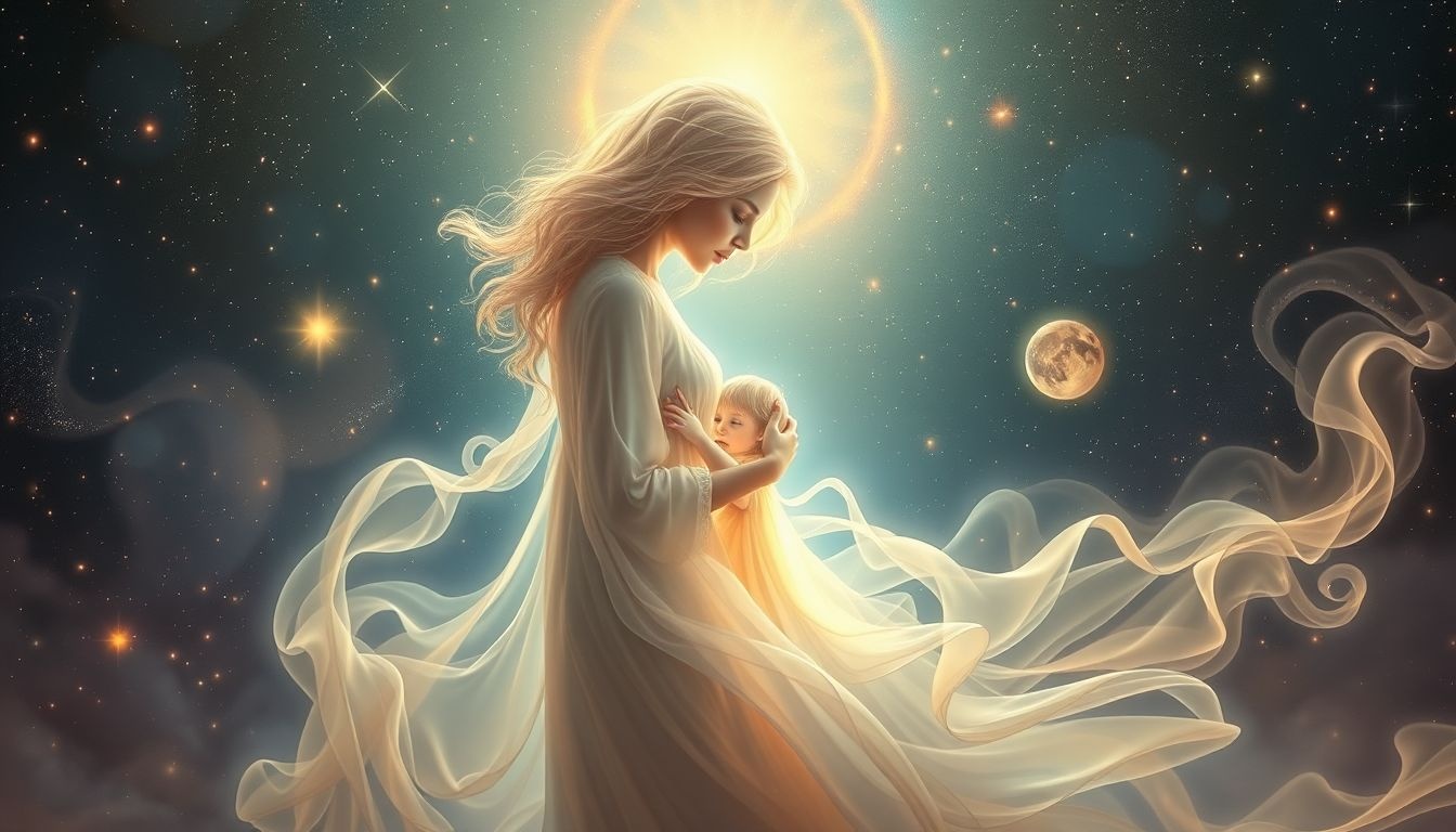 Le peignoir symbolise protection maternelle et lien avec l'enfance.