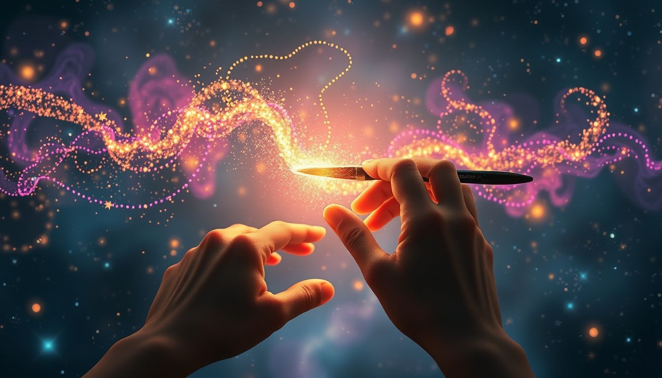 Le pinceau symbolise la créativité et l’expression intérieure profonde.