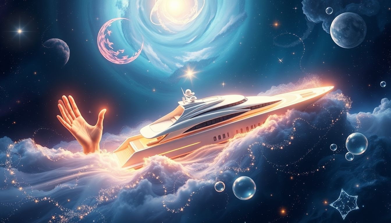 Le yacht symbolise l’emprise totale sur son destin personnel.