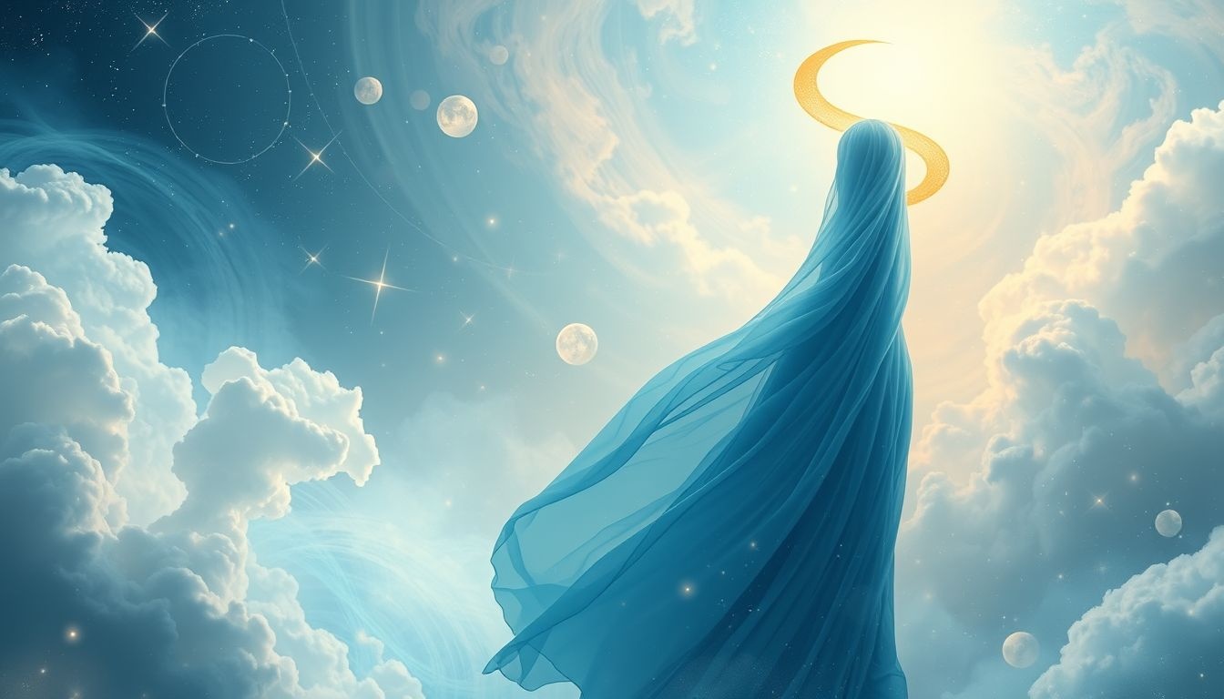 Le peignoir bleu symbolise apaisement et harmonie dans vos relations.