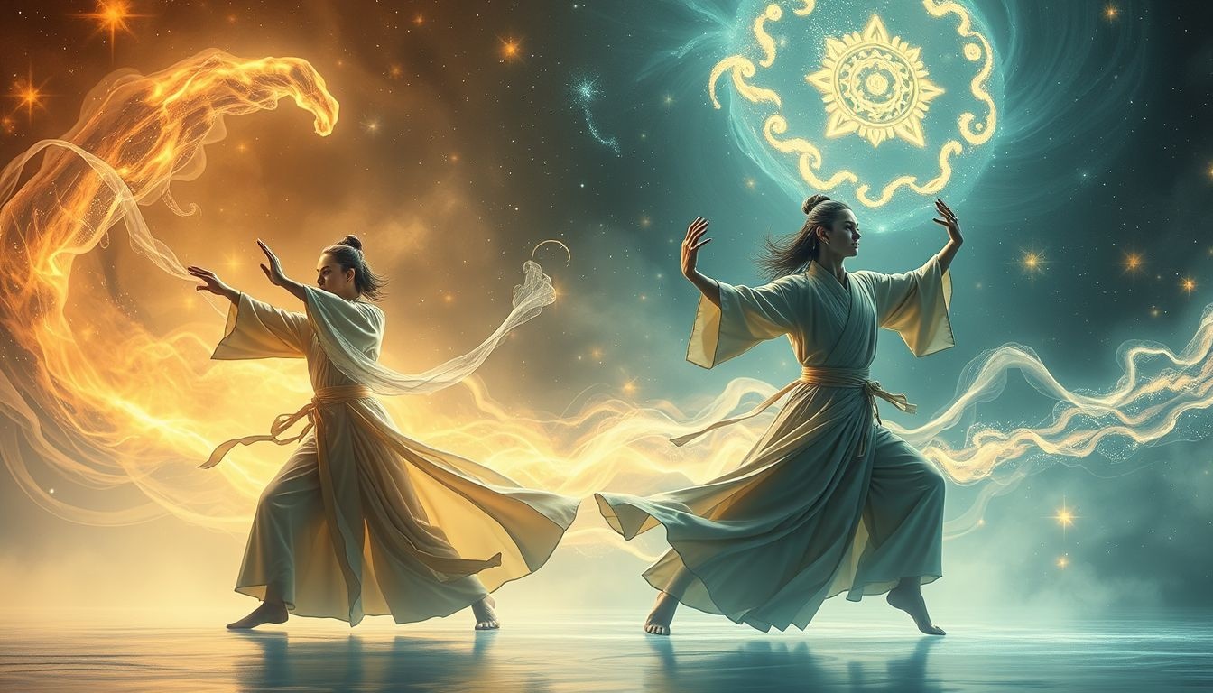 Rêver d'arts martiaux symbolise souvent une quête d'équilibre spirituel.