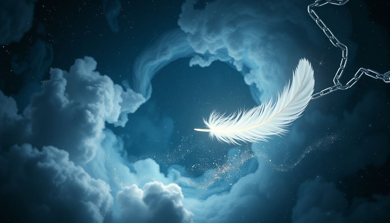 Rêver d’être blanc comme une plume symbolise la liberté intérieure.