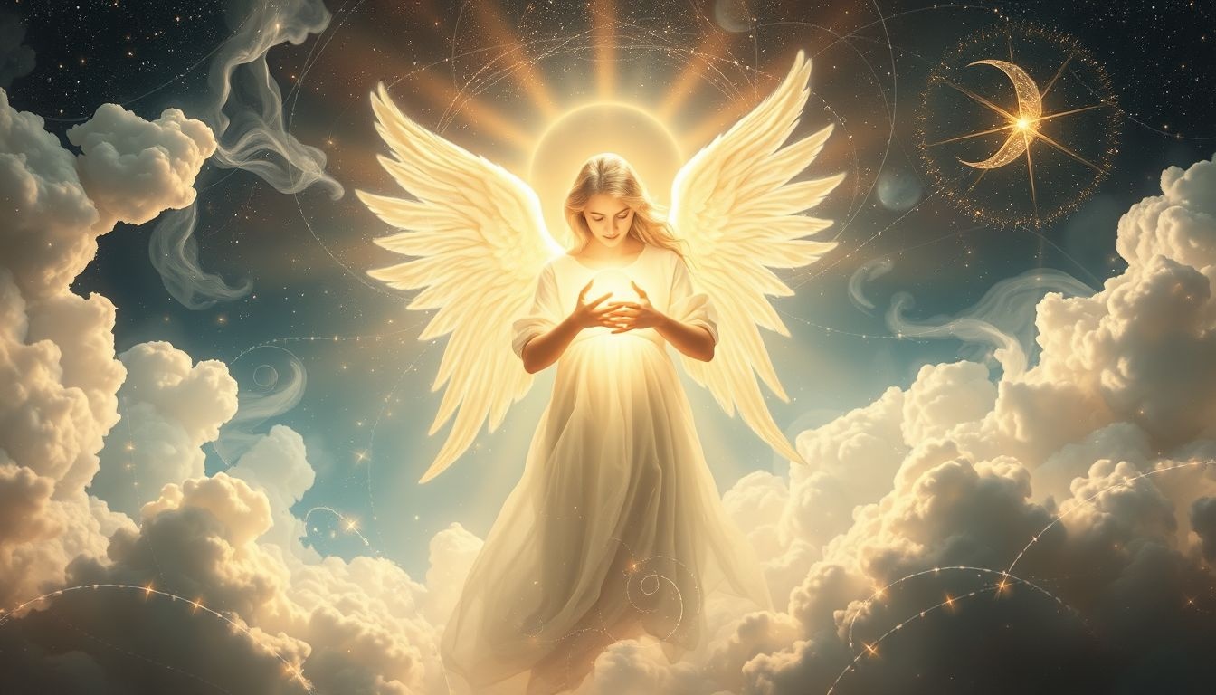 Rêver d’un ange intercédant symbolise une protection divine bienveillante.