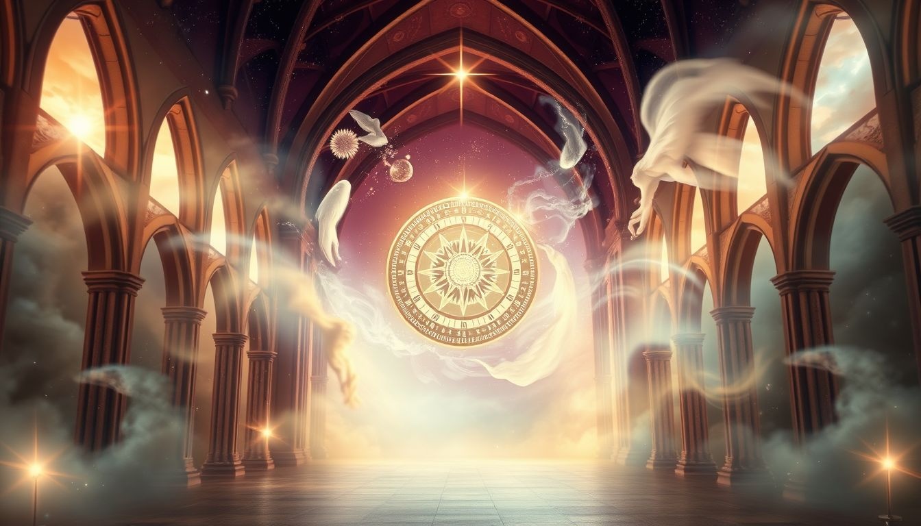 Rêver d’un cadran solaire en église symbolise l’éveil spirituel profond.