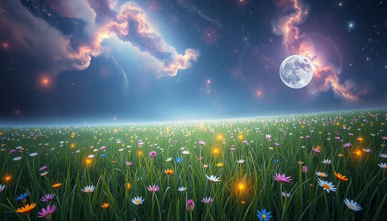 Rêver d’un champ fleuri symbolise joie et croissance intérieure profonde.