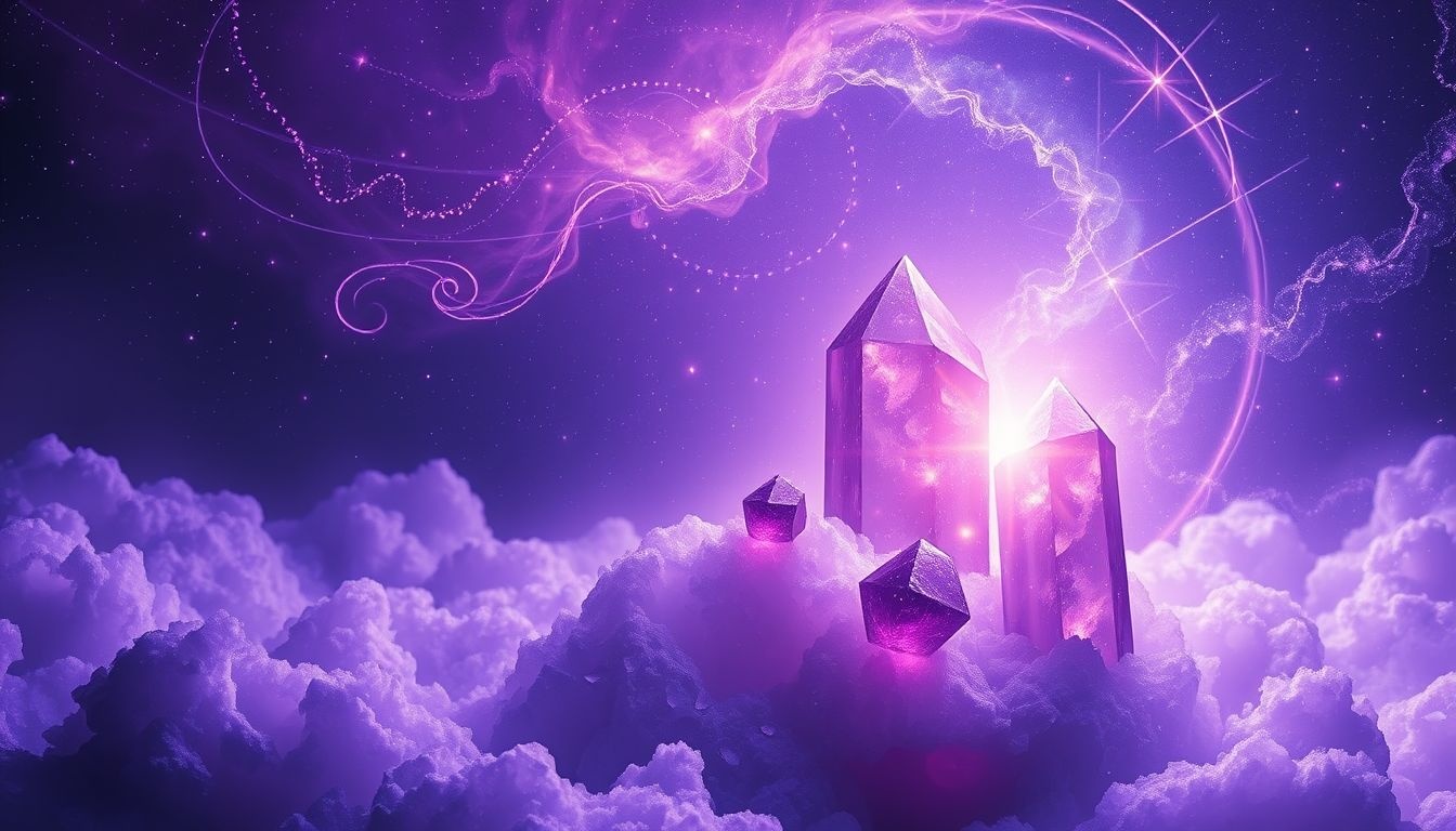 Rêver d'un corindon violet symbolise intuition profonde et transformation spirituelle.