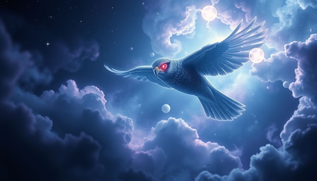 Rêver d’un faucon qui vous observe symbolise vigilance et clairvoyance.