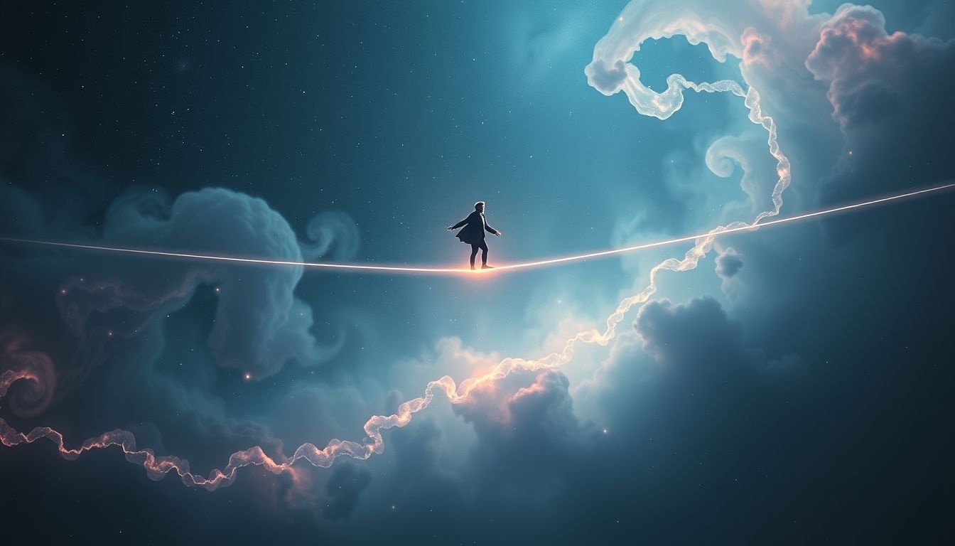 Rêver d’un funambule symbolise équilibre fragile entre contrôle et chaos.