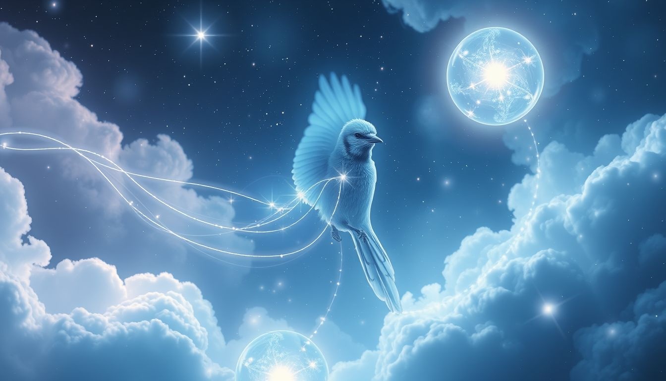 Le geai bleu interactif symbolise une guidance intuitive et protectrice.