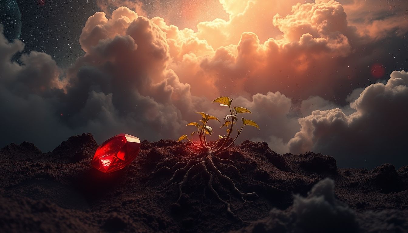 Rêver d’un rubis dans la terre symbolise une croissance patiente et profonde.