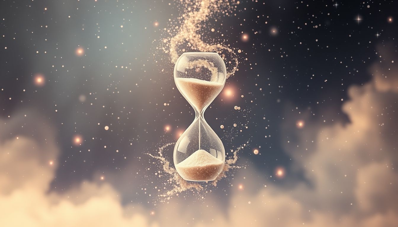 Le sablier incarne la beauté fragile du temps qui fuit.