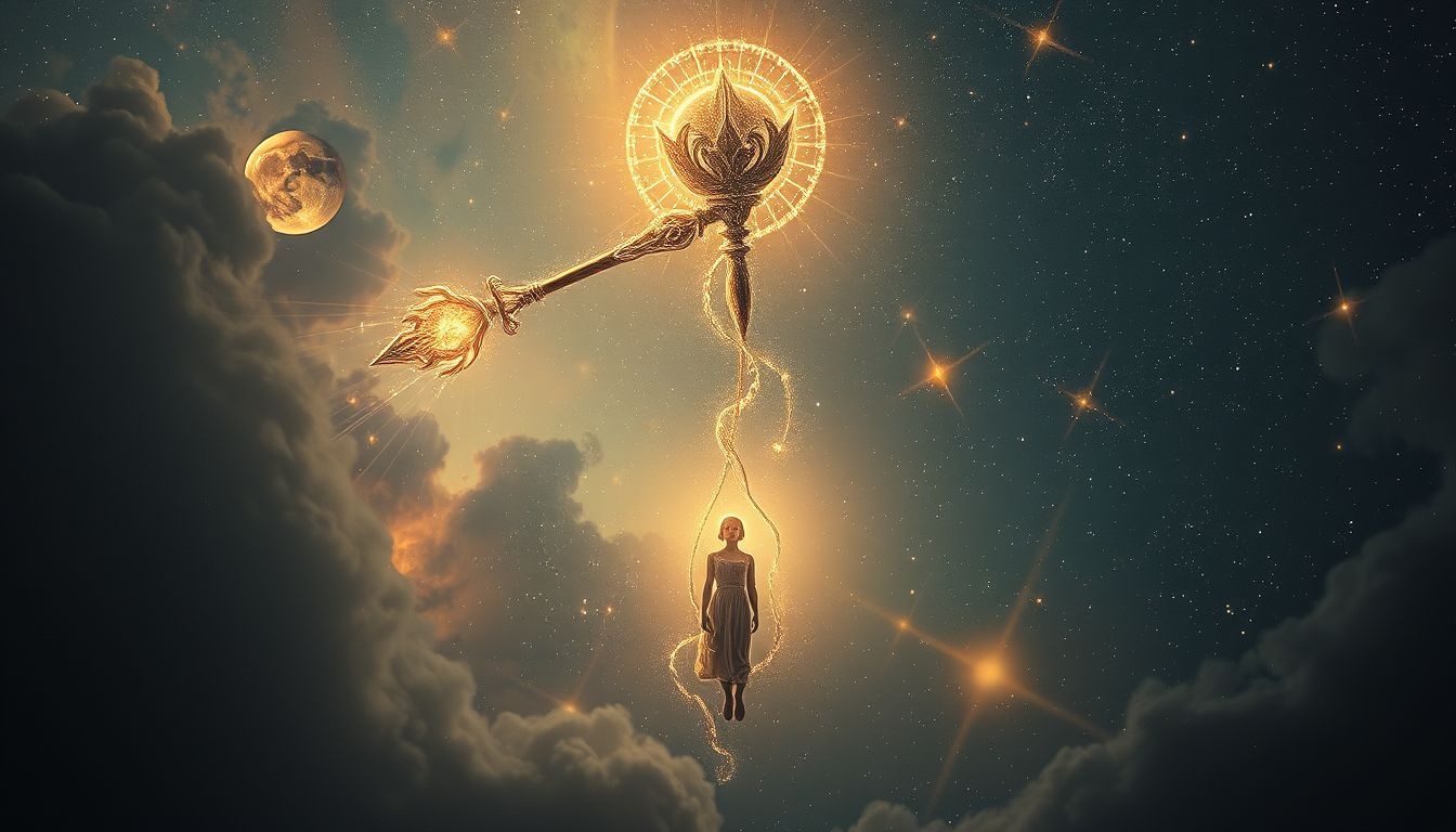 Rêver d’un sceptre trop lourd symbolise un fardeau écrasant.