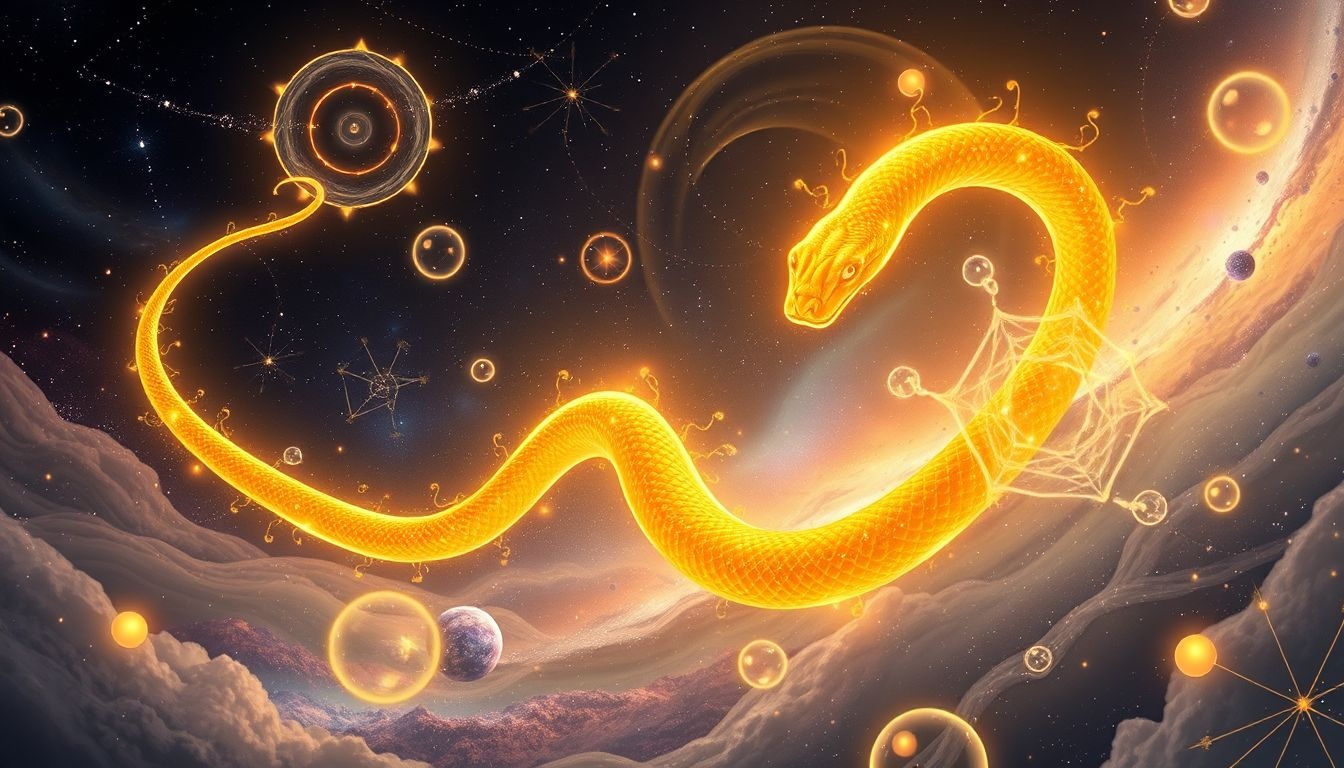 Rêver d'une couleuvre jaune symbolise intuition et créativité avertissante.