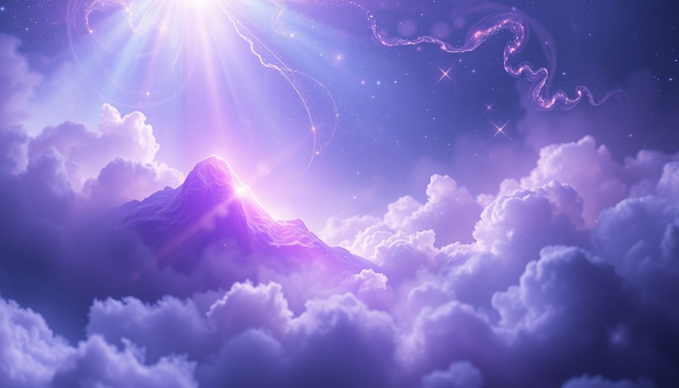 Rêver d'une faîtière violette symbolise intuition et transformation spirituelle profonde.