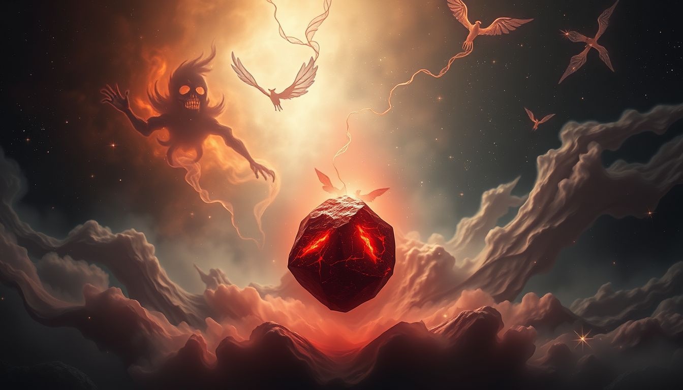 Rêver d’une pierre de sang symbolise souvent une peur intense cachée.