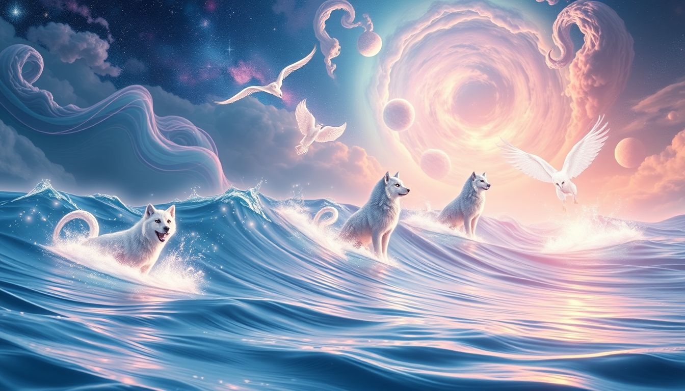 Rêver d'animaux en piscine vagues révèle instincts et émotions profondes.