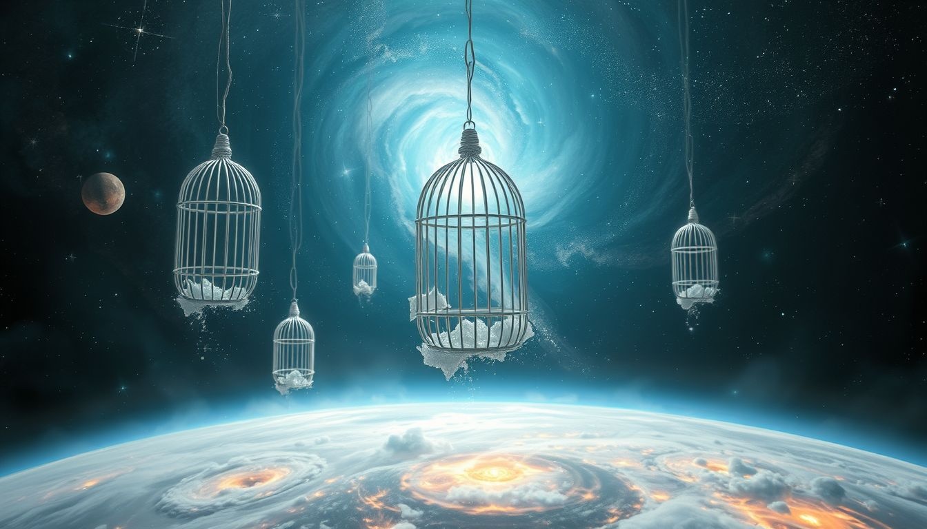 Rêver d'une prison flottante symbolise une instabilité émotionnelle profonde.