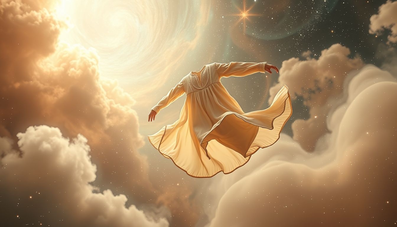 Rêver d'une salopette qui vole symbolise liberté et légèreté d'esprit.