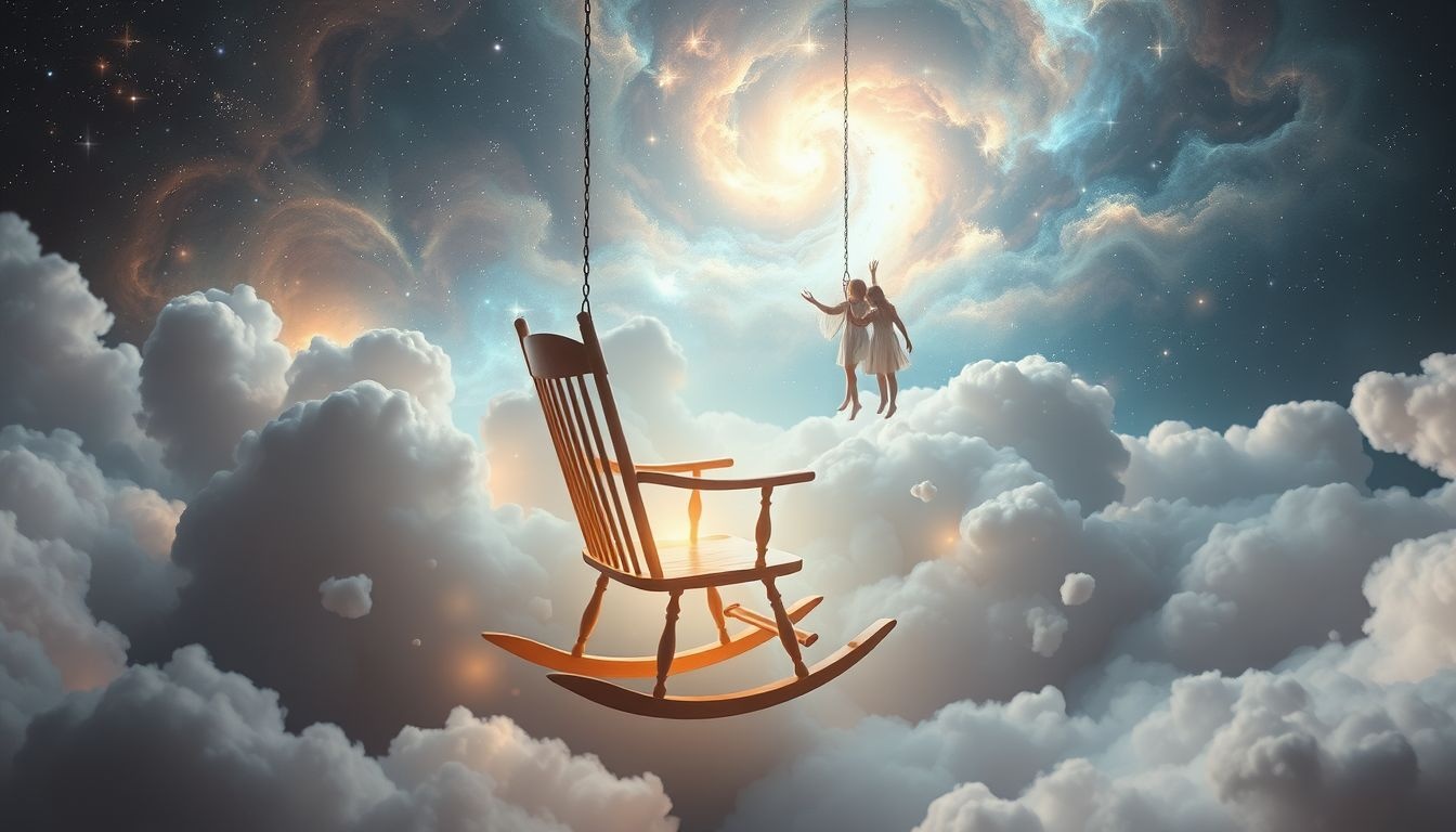 Bercer sur une chaise évoque le confort et le retour aux souvenirs.