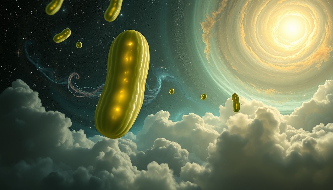 Rêver de cornichons géants symbolise souvent un défi imprévu.