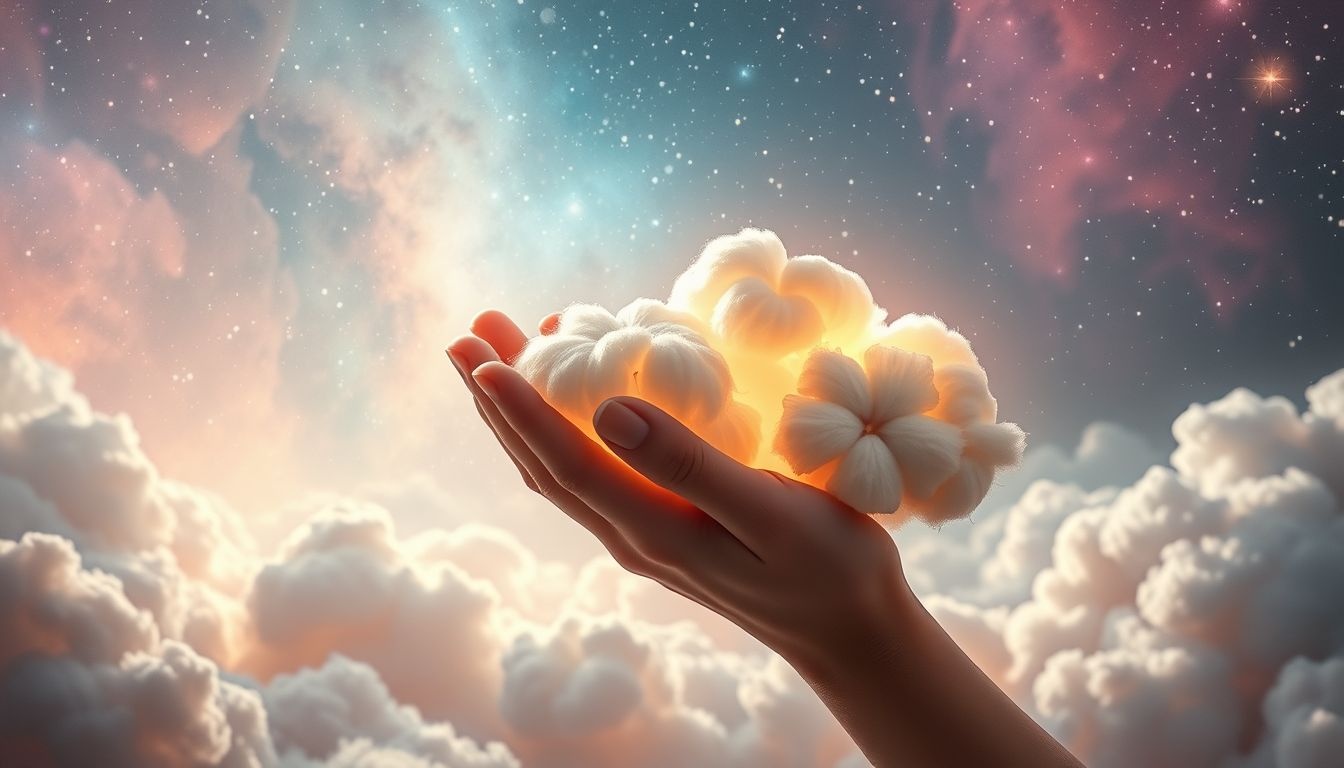 Rêver de cueillir de l'ouate symbolise apaisement et bonheur simple.