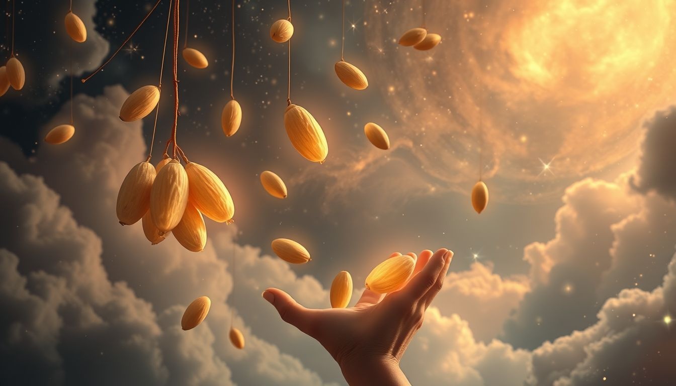 Rêver de cueillir des amandes symbolise la réussite et l'effort récompensé.
