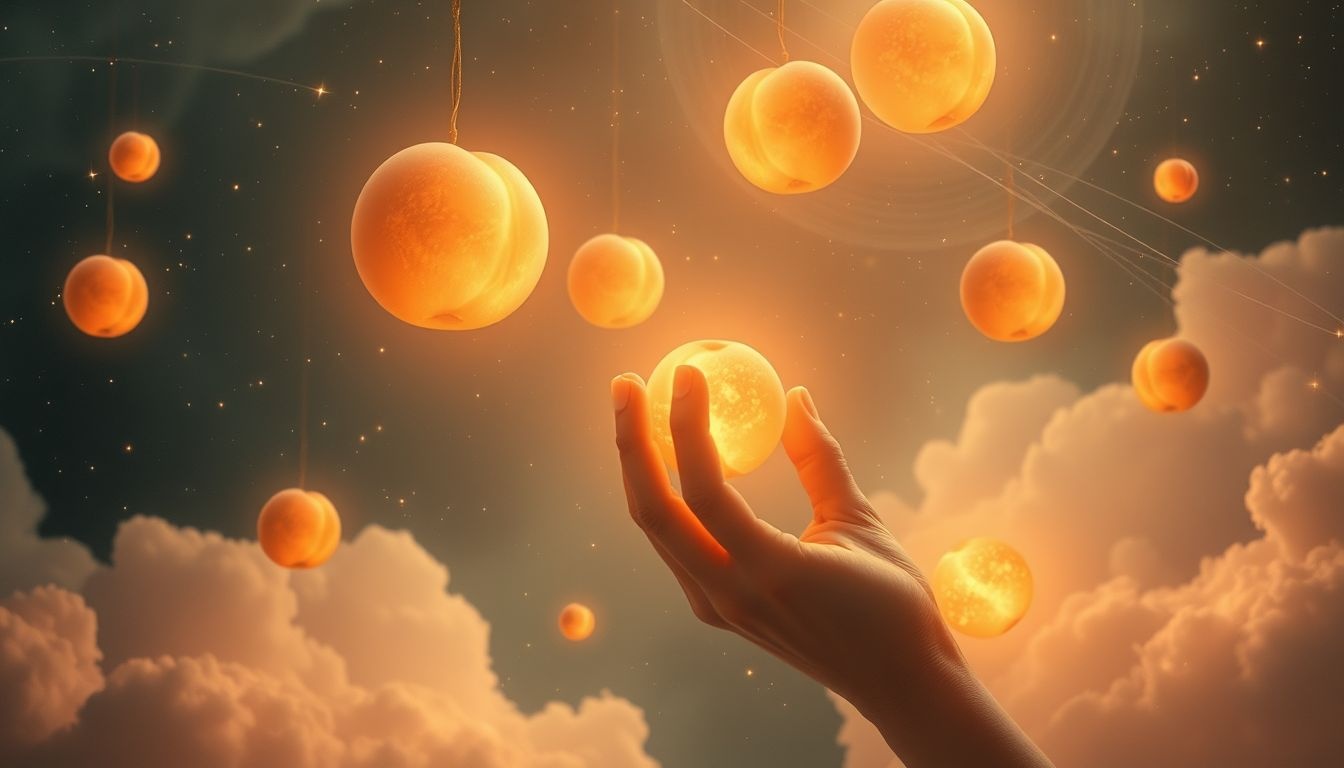 Rêver de cueillir des pêches symbolise succès et récompense méritée.