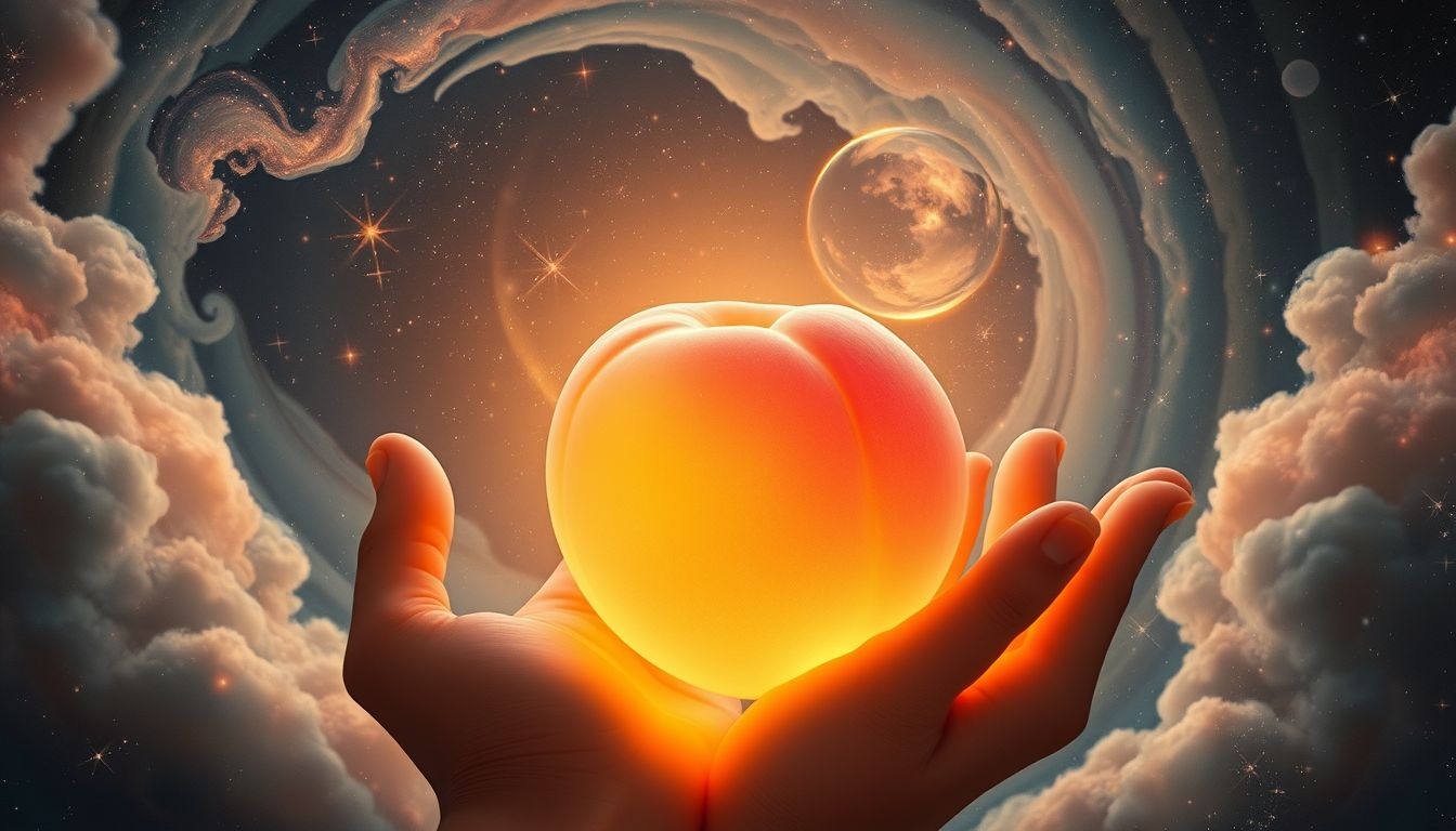 Rêver d’offrir des pêches symbolise un don sincère d’affection.