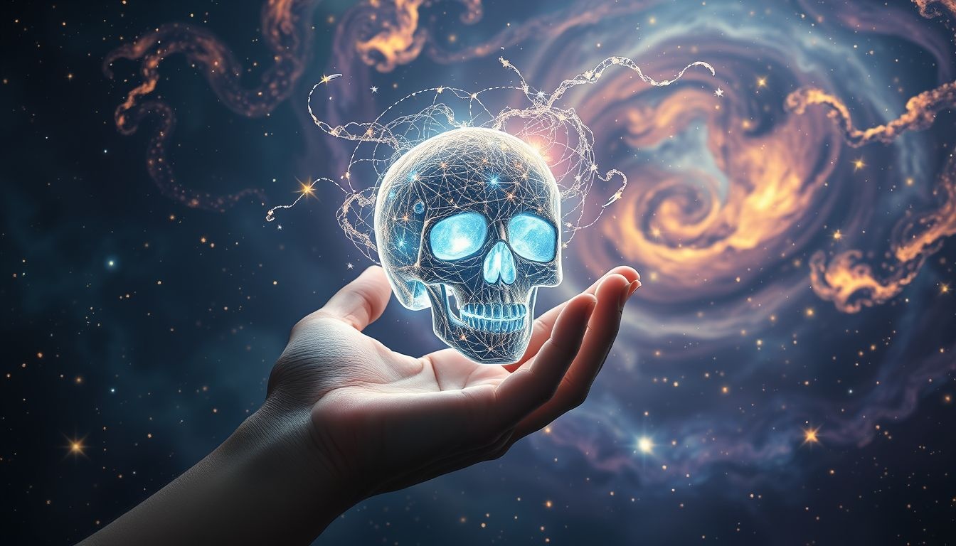 Offrir un crâne en rêve symbolise un précieux transfert de sagesse.