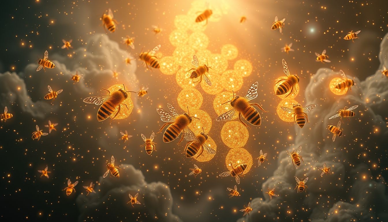Rêver d'abeilles symbolise souvent collaboration et succès collectif.