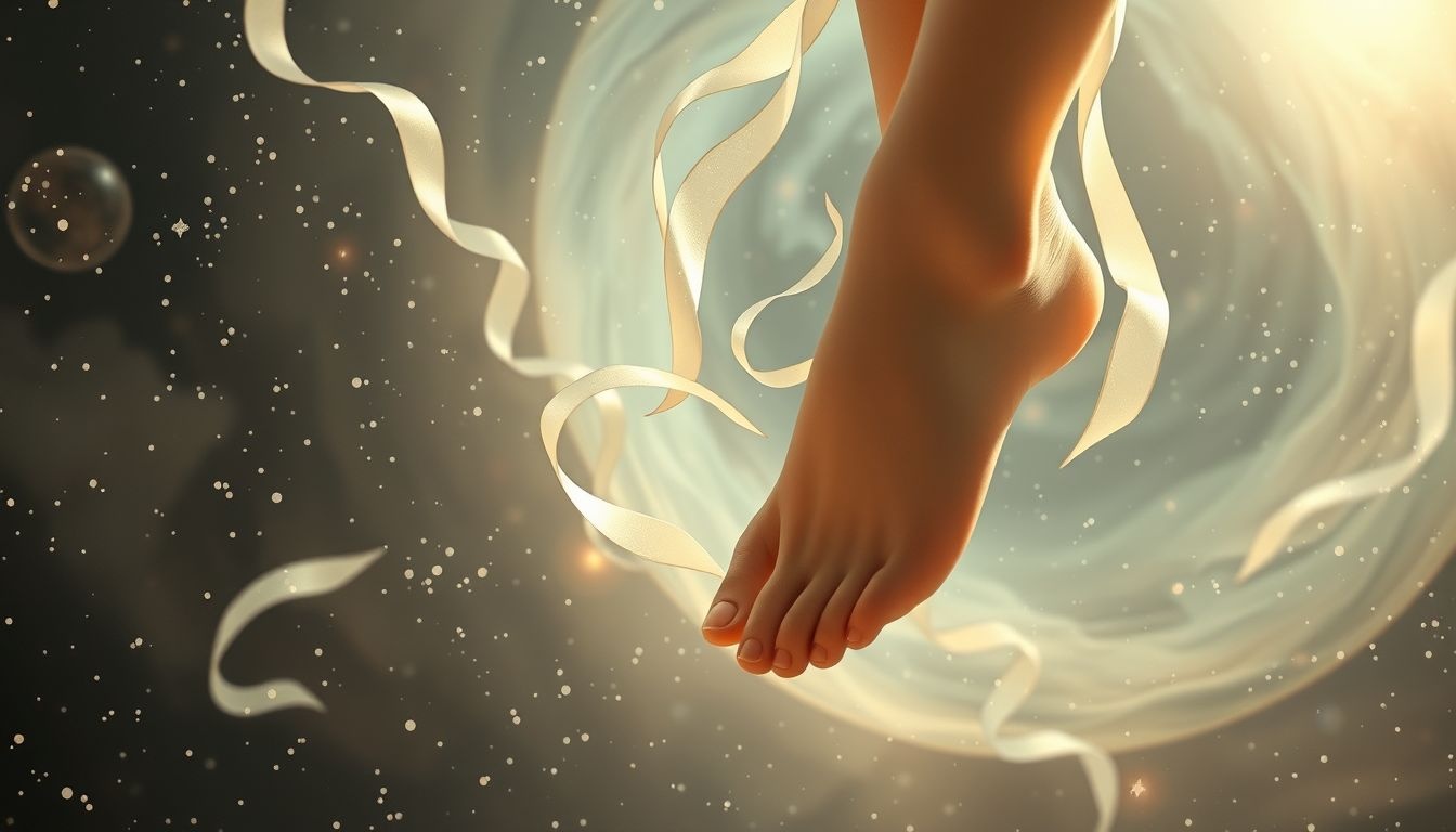 Rêver de pieds nus symbolise souvent la vulnérabilité ou liberté.