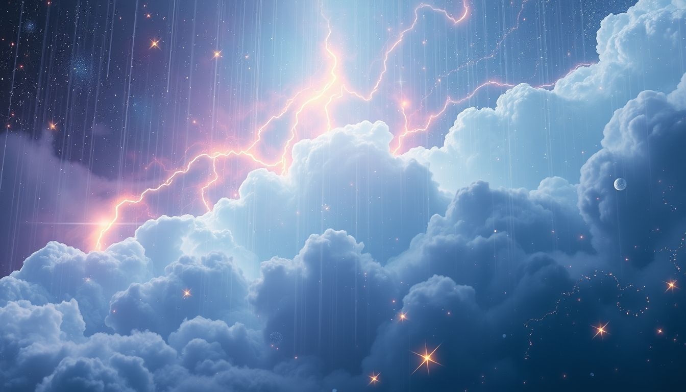 Rêver de pluie et tonnerre annonce souvent un changement émotionnel imminent.