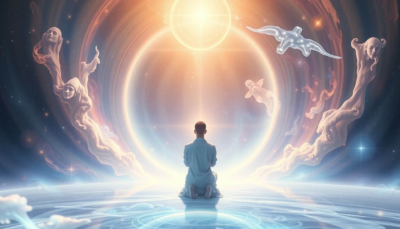 S’agenouiller en rêve symbolise l’humilité et la quête spirituelle.