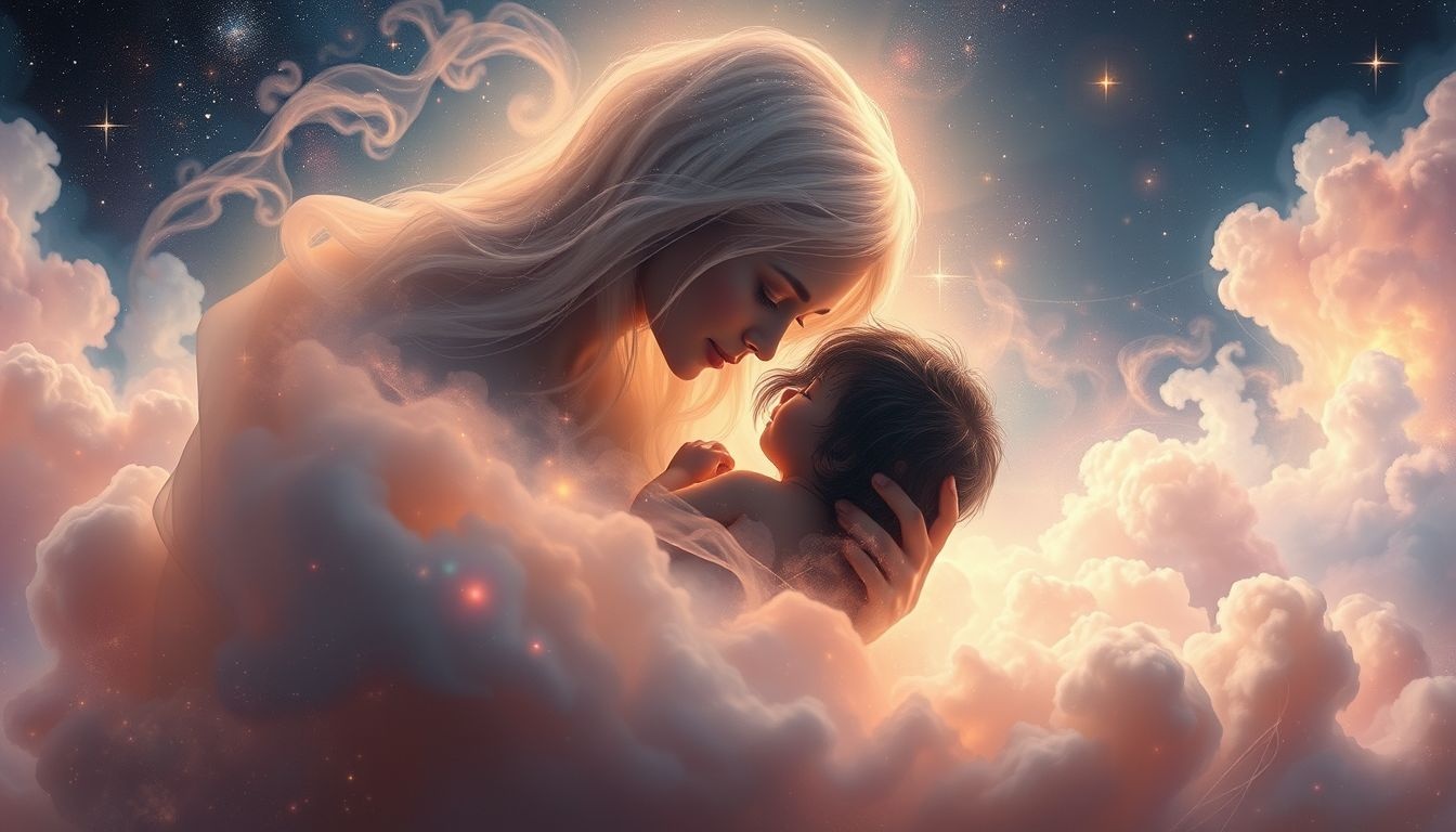 Rêver de sa mère symbolise souvent un refuge émotionnel sécurisant.